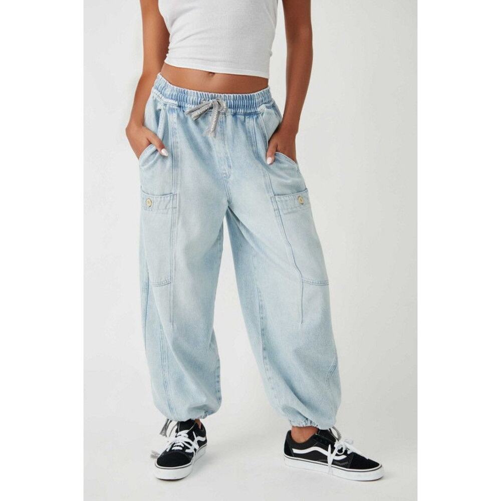 We The Free Bright-Eyed Low-Slung Jeans Light Wash Size Small